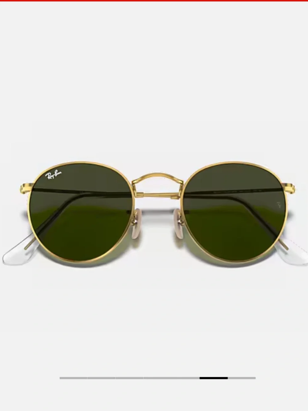 Ray-Ban Round Metal Gold Frame Polarized Sunglasses